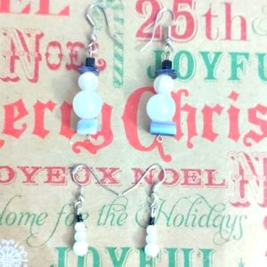 Christmas Snowman Mother and Daughter matching earrings set